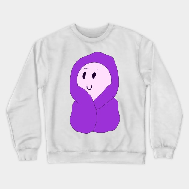 Guy in a Purple Blanket Crewneck Sweatshirt by Usagicollection